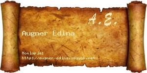 Augner Edina névjegykártya